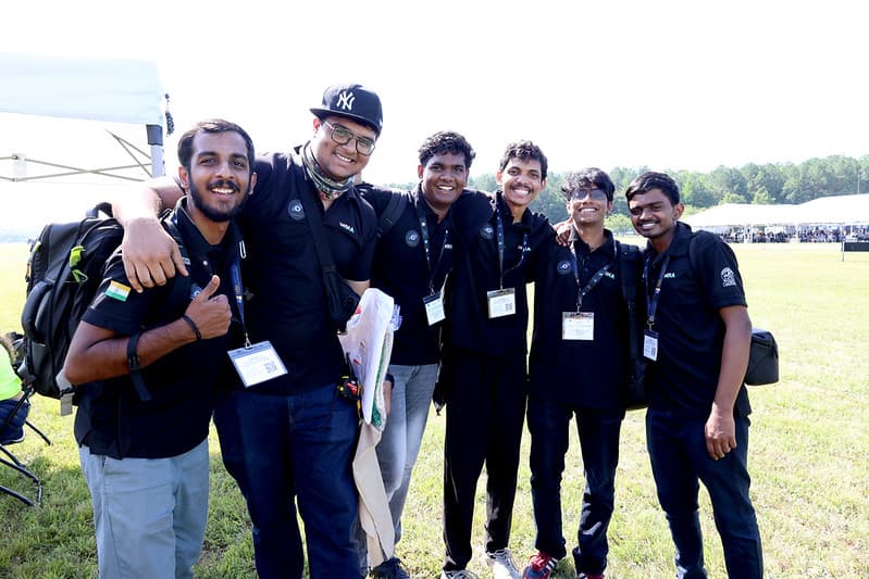 Our team members after the flight